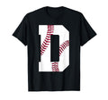 D Baseball Initial Personalized Letter T-Shirt - Graphic Print for Adults - T-Shirt, Sweatshirt, Hoodie