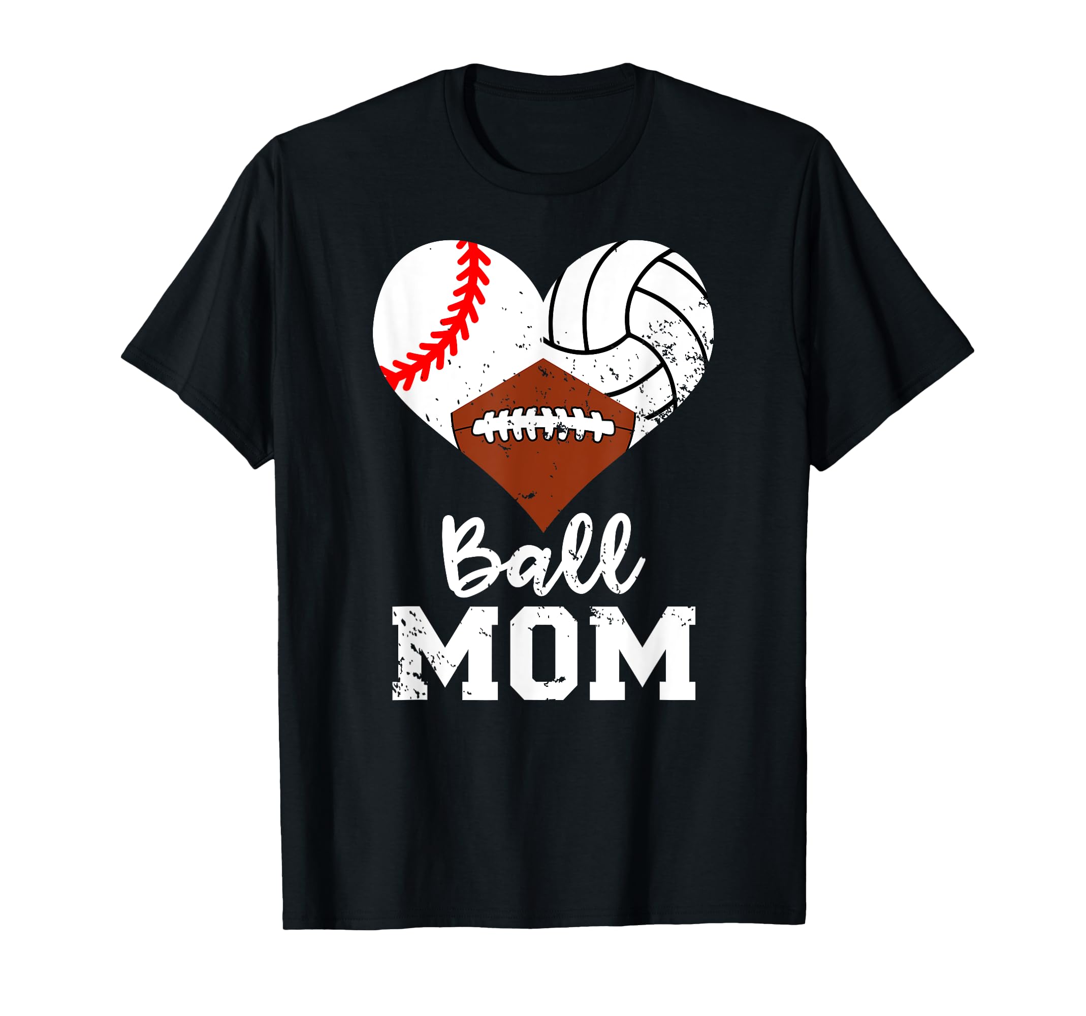 Ball Mom Funny Baseball Football T-Shirt - Graphic Print for Adults - T-Shirt, Sweatshirt, Hoodie