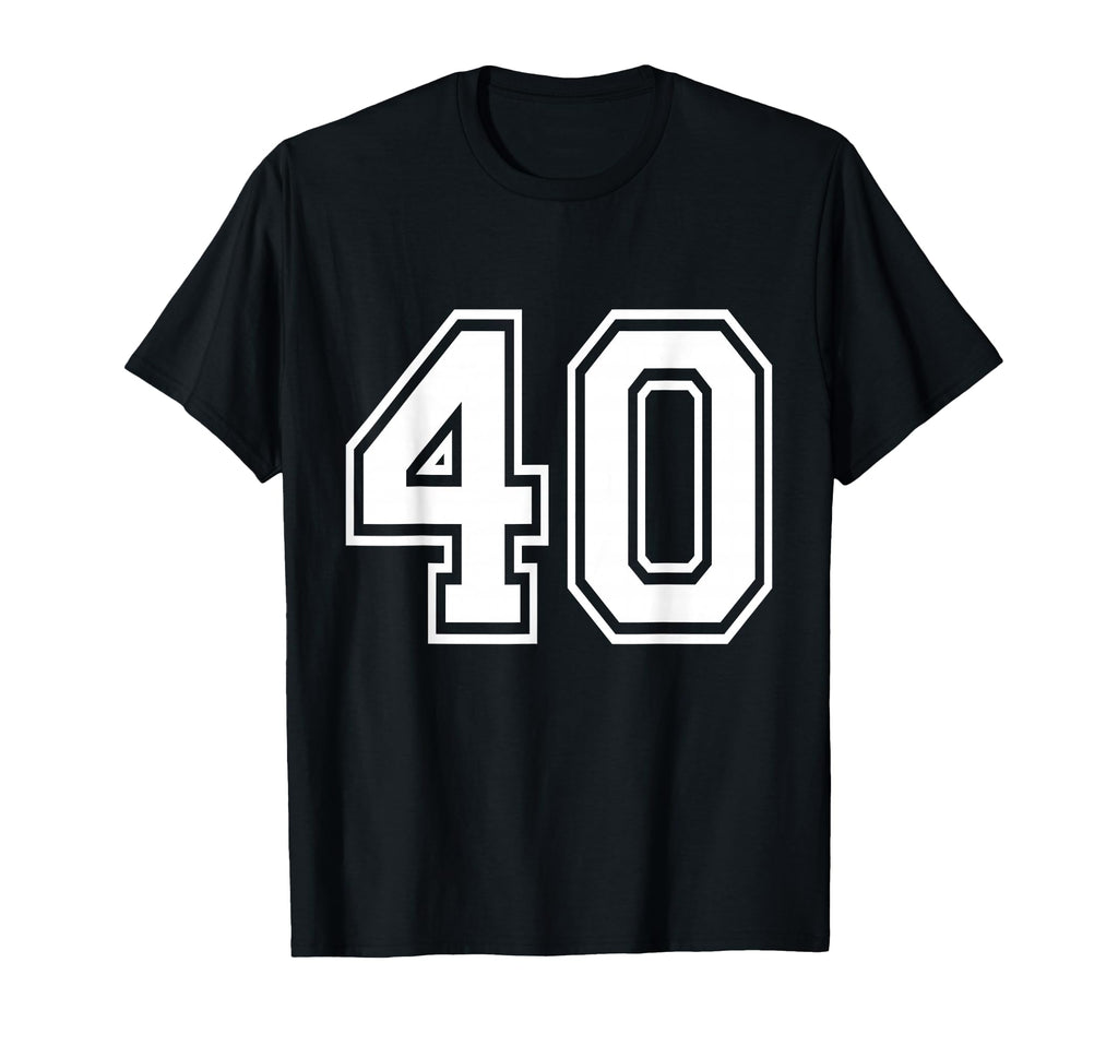 Number 40 Varsity Sports Team Jersey T-Shirt - Custom Art Print Men Women - T-Shirt, Sweatshirt, Hoodie