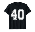 Number 40 Varsity Sports Team Jersey T-Shirt - Custom Art Print Men Women - T-Shirt, Sweatshirt, Hoodie