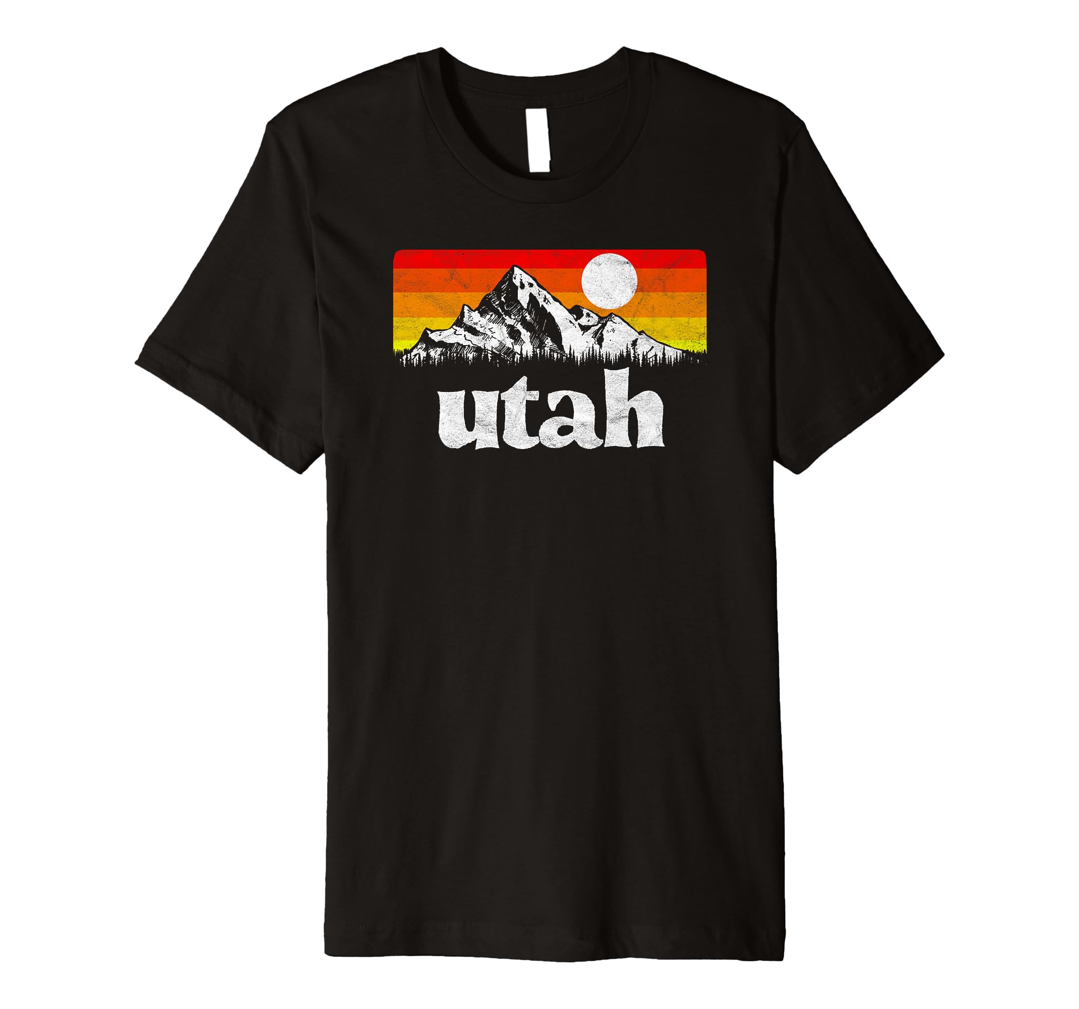 State Utah Distressed Mountains T-Shirt - Novelty Apparel for Adults - T-Shirt, Sweatshirt, Hoodie