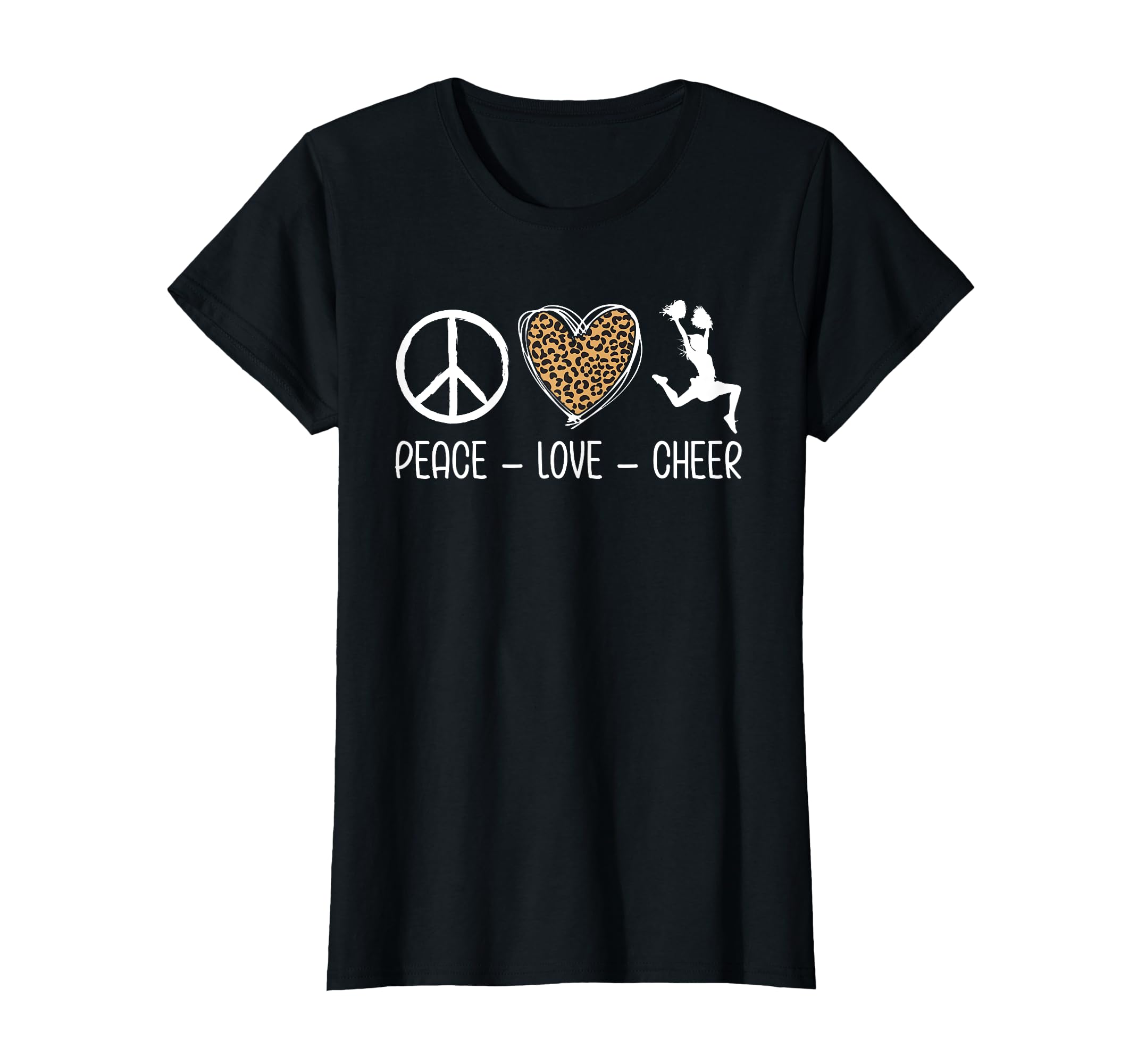 Leopard Cheetah Cheerleading Cheer T-Shirt - Minimalist Print for Adults - T-Shirt, Sweatshirt, Hoodie