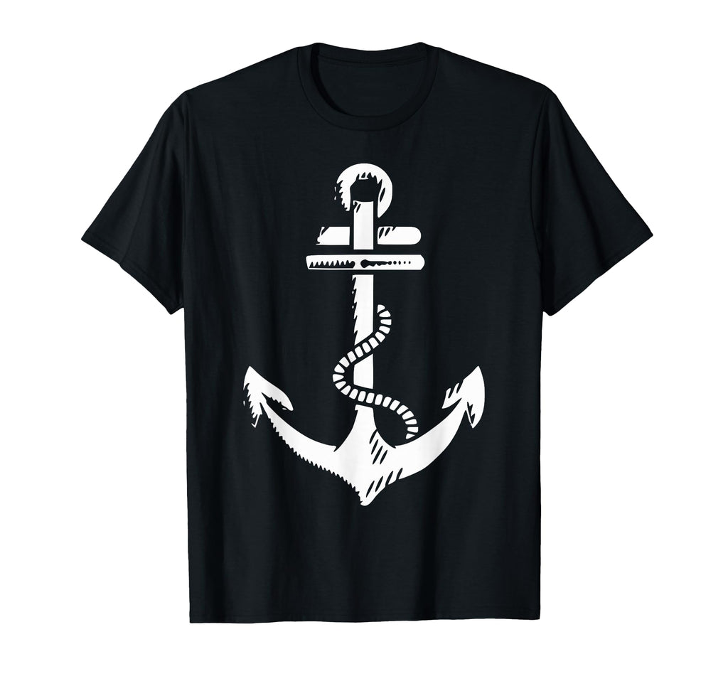Distressed Sailing Nautical Grungy White T-Shirt - Minimalist Print Unisex - T-Shirt, Sweatshirt, Hoodie