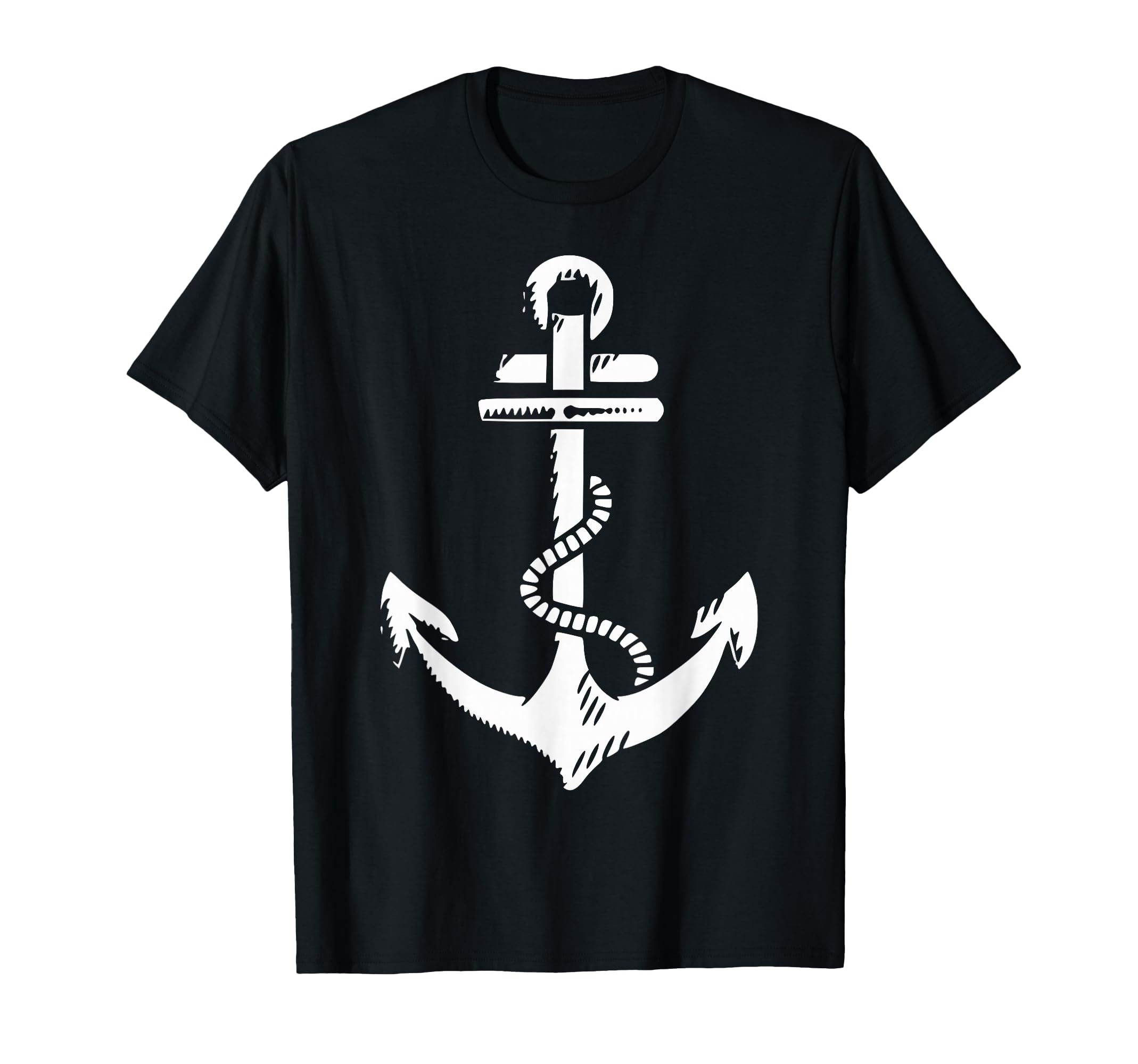 Distressed Sailing Nautical Grungy White T-Shirt - Minimalist Print Unisex - T-Shirt, Sweatshirt, Hoodie