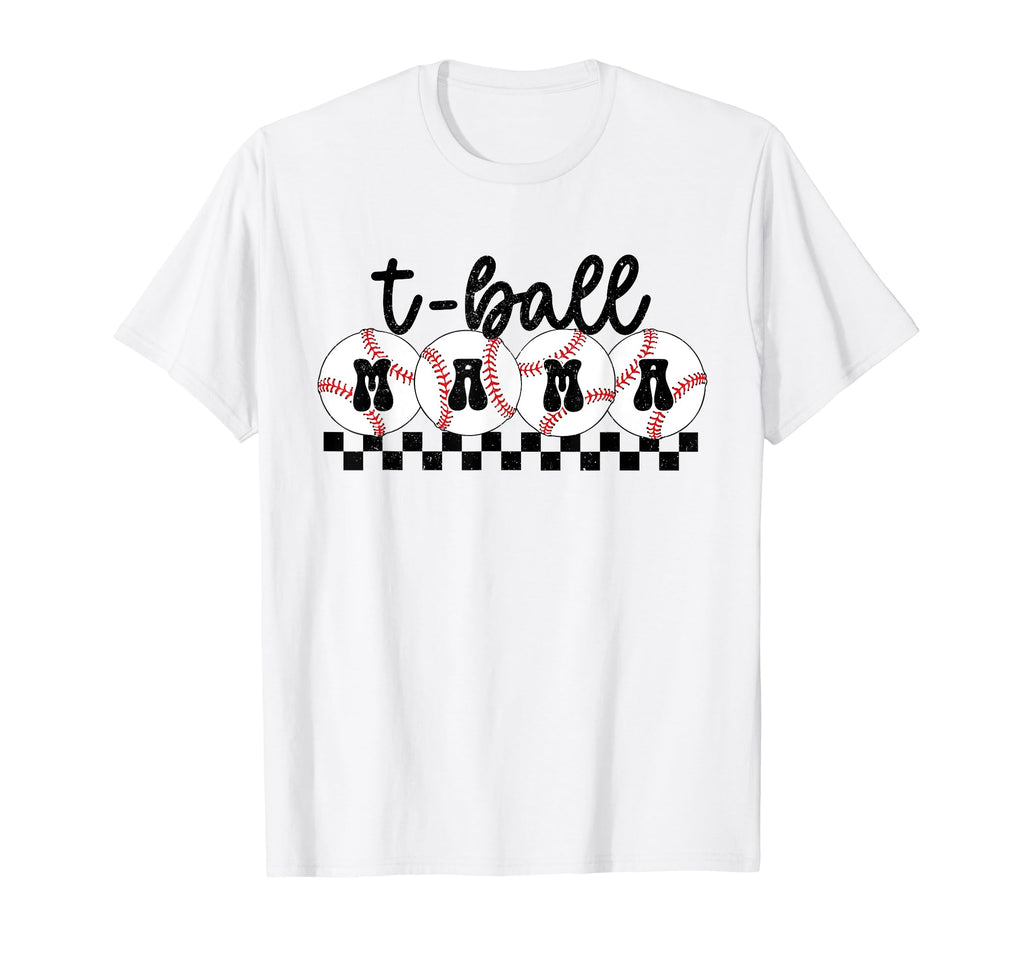 T Ball Mama Groovy Ball Mom Mother T-Shirt - Custom Art Print for Adults - T-Shirt, Sweatshirt, Hoodie