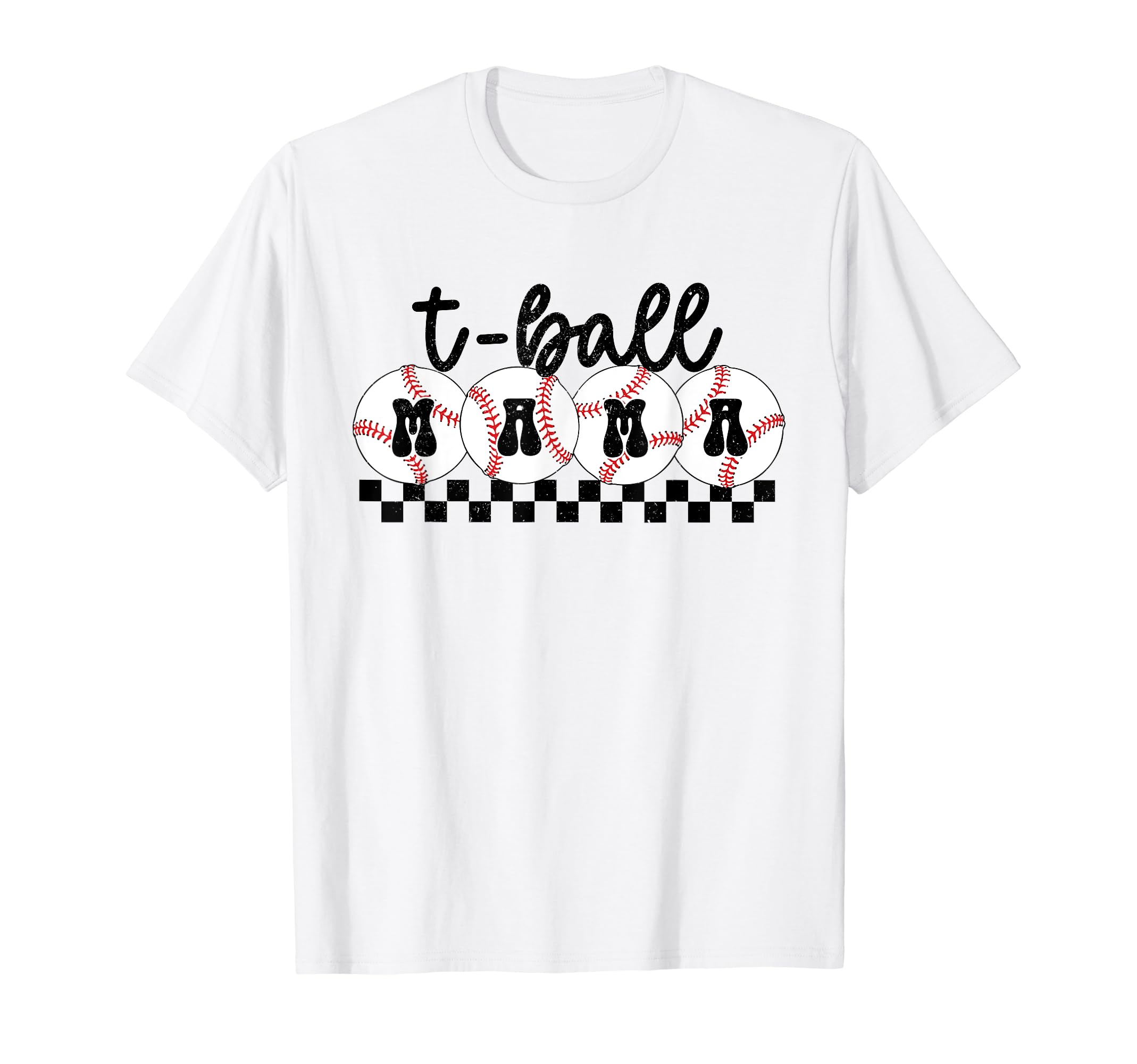 T Ball Mama Groovy Ball Mom Mother T-Shirt - Custom Art Print for Adults - T-Shirt, Sweatshirt, Hoodie