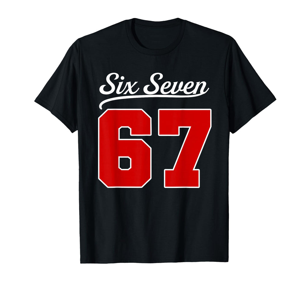 Number 67 Numbered Six Seven Baseball T-Shirt - Custom Art Print Men Women - T-Shirt, Sweatshirt, Hoodie