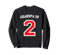 Grandpa 2 Grandchildren Baseball Sweatshirt - Novelty Apparel for Adults - T-Shirt, Sweatshirt, Hoodie