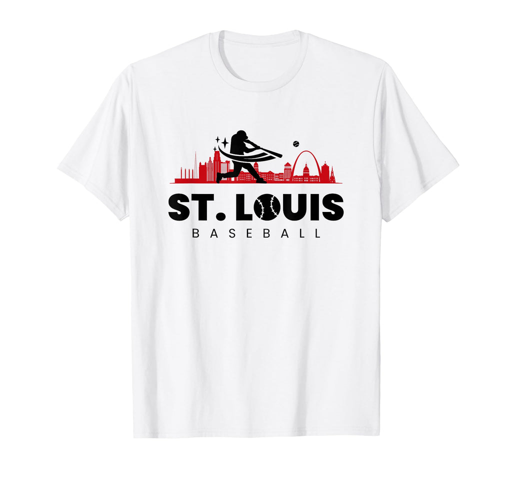 St Louis Baseball Minimalist Baseball Lover T-Shirt - Unique Graphic Unisex - T-Shirt, Sweatshirt, Hoodie