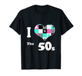 60S 1950S 1960S Diner Grid I Heart 50S T-Shirt - Streetwear Style Unisex - T-Shirt, Sweatshirt, Hoodie