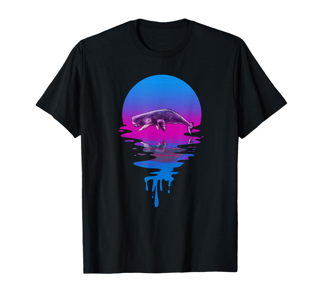 Sunset Sperm Whale T-Shirt - Fun Novelty Design for Adults - T-Shirt, Sweatshirt, Hoodie