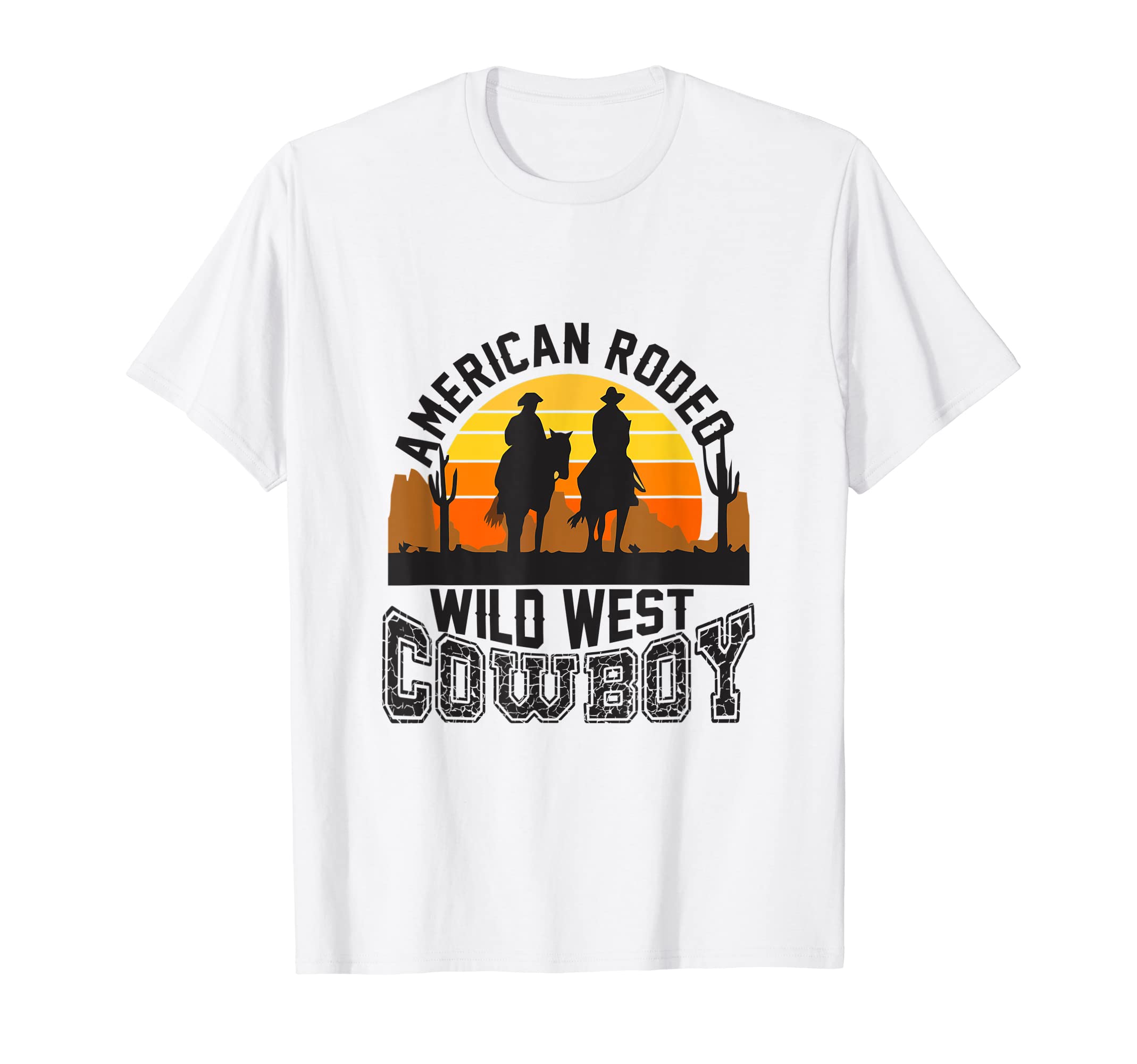 American Rodeo Wild West Cowboy Party T-Shirt - Novelty Apparel for Adults - T-Shirt, Sweatshirt, Hoodie