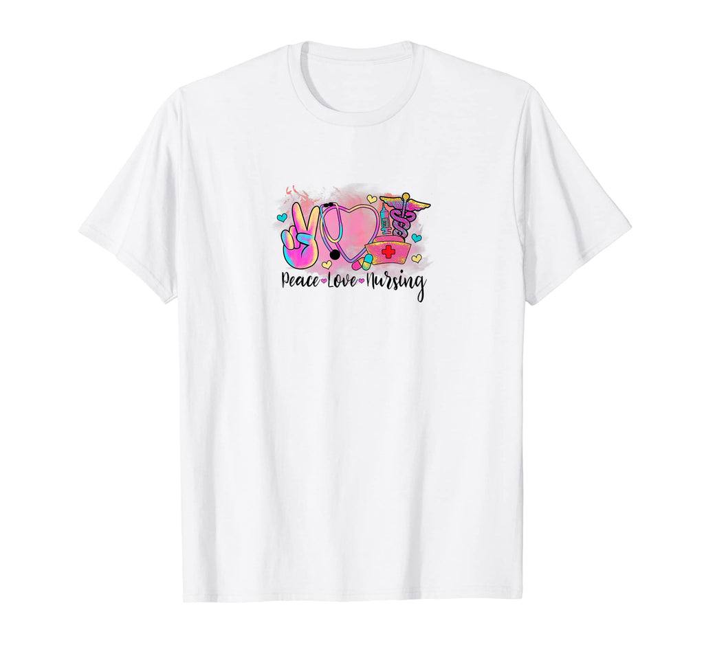 Peace Love Nursing Vibe T-Shirt - Custom Art Print Men Women - T-Shirt, Sweatshirt, Hoodie