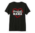 Baseball Mama Heart Baseball Mom T-Shirt - Aesthetic Graphic Men Women - T-Shirt, Sweatshirt, Hoodie