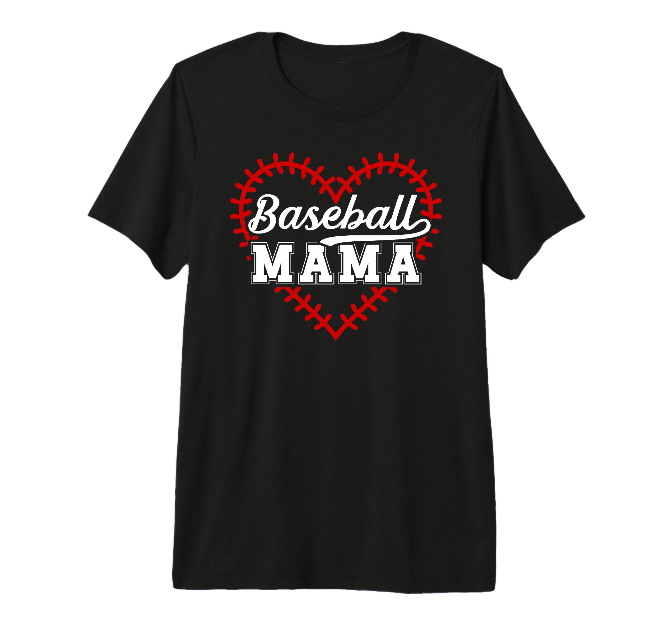 Baseball Mama Heart Baseball Mom T-Shirt - Aesthetic Graphic Men Women - T-Shirt, Sweatshirt, Hoodie