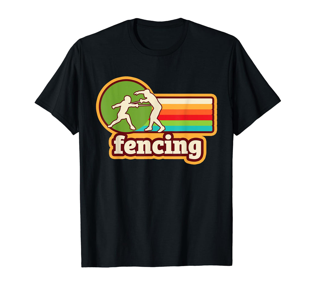 Fencing Silhouette 70S T-Shirt - Novelty Apparel Unisex - T-Shirt, Sweatshirt, Hoodie