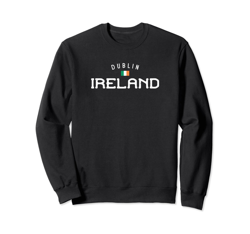 Dublin Ireland Distressed Irish Flag Sweatshirt - Minimalist Print Unisex - T-Shirt, Sweatshirt, Hoodie