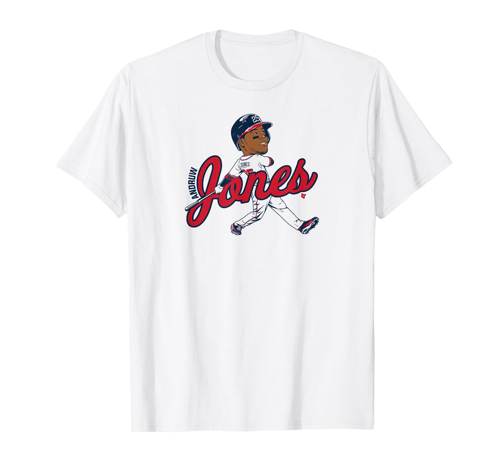 Andruw Jones Caricature Atlanta T-Shirt - Novelty Apparel Men Women - T-Shirt, Sweatshirt, Hoodie