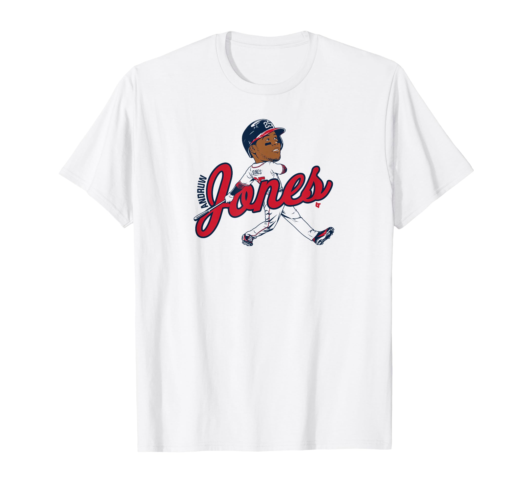 Andruw Jones Caricature Atlanta T-Shirt - Novelty Apparel Men Women - T-Shirt, Sweatshirt, Hoodie