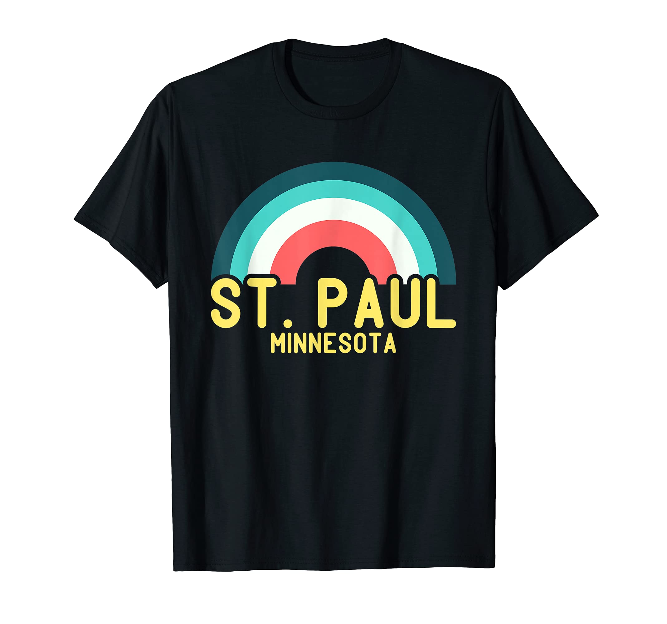 St Paul Minnesota Rainbow T-Shirt - Unique Graphic Men Women - T-Shirt, Sweatshirt, Hoodie