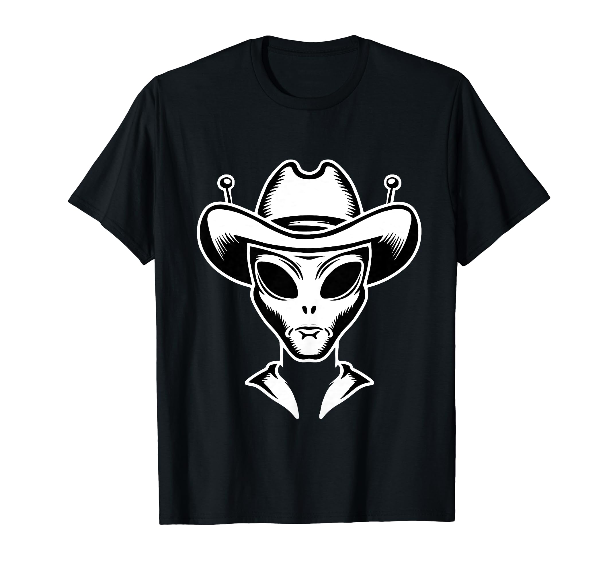 Alien Alien Cowboy Hat T-Shirt - Streetwear Style Unisex - T-Shirt, Sweatshirt, Hoodie
