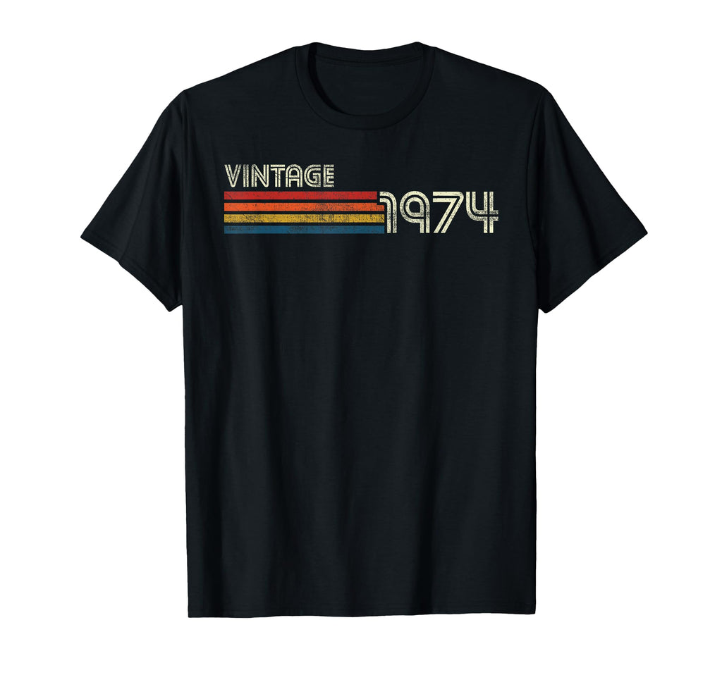 1974 Chest Stripe Birthday T-Shirt - Fun Novelty Design Unisex - T-Shirt, Sweatshirt, Hoodie