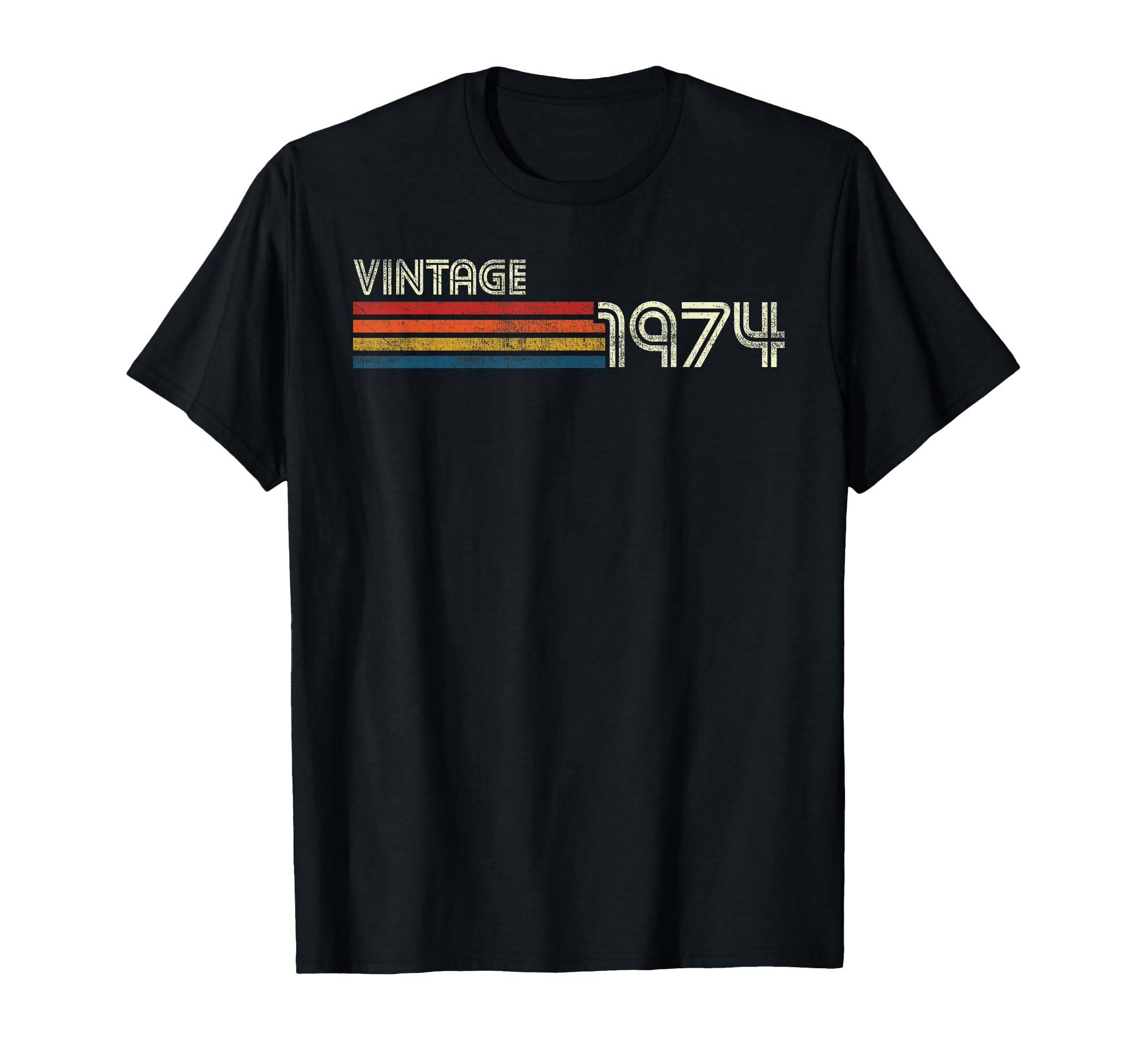 1974 Chest Stripe Birthday T-Shirt - Fun Novelty Design Unisex - T-Shirt, Sweatshirt, Hoodie