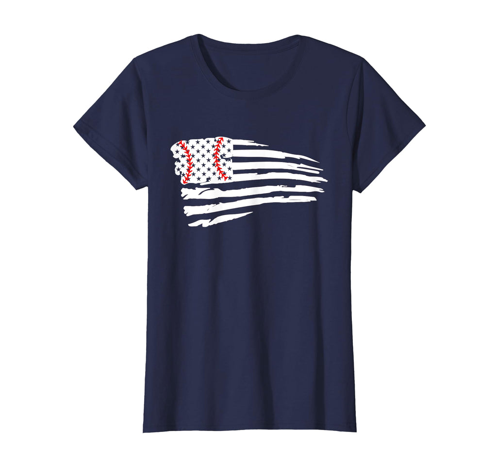 Mom Baseball Us Flag Patriotic T-Shirt - Fun Novelty Design for Adults - T-Shirt, Sweatshirt, Hoodie