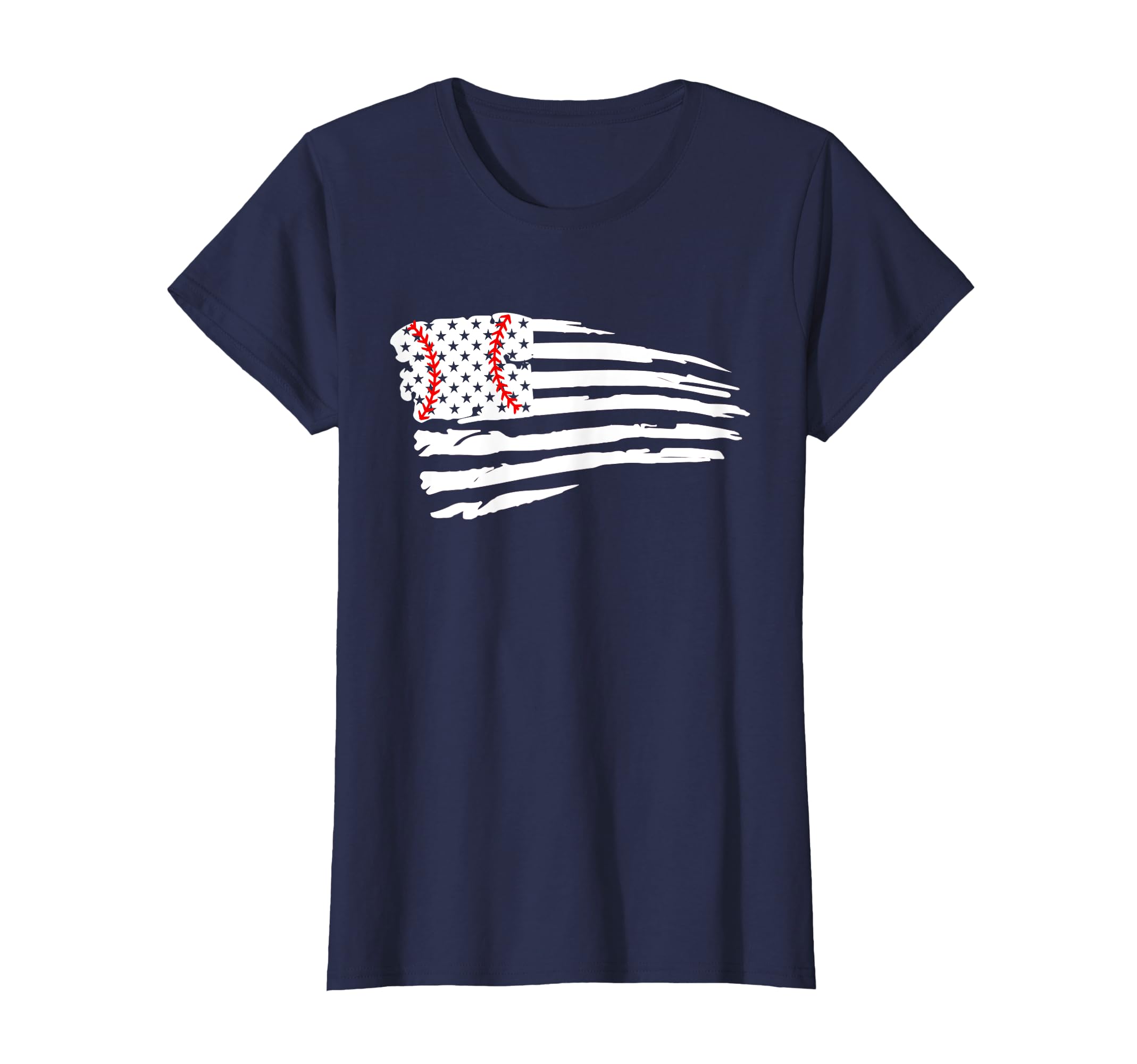 Mom Baseball Us Flag Patriotic T-Shirt - Fun Novelty Design for Adults - T-Shirt, Sweatshirt, Hoodie