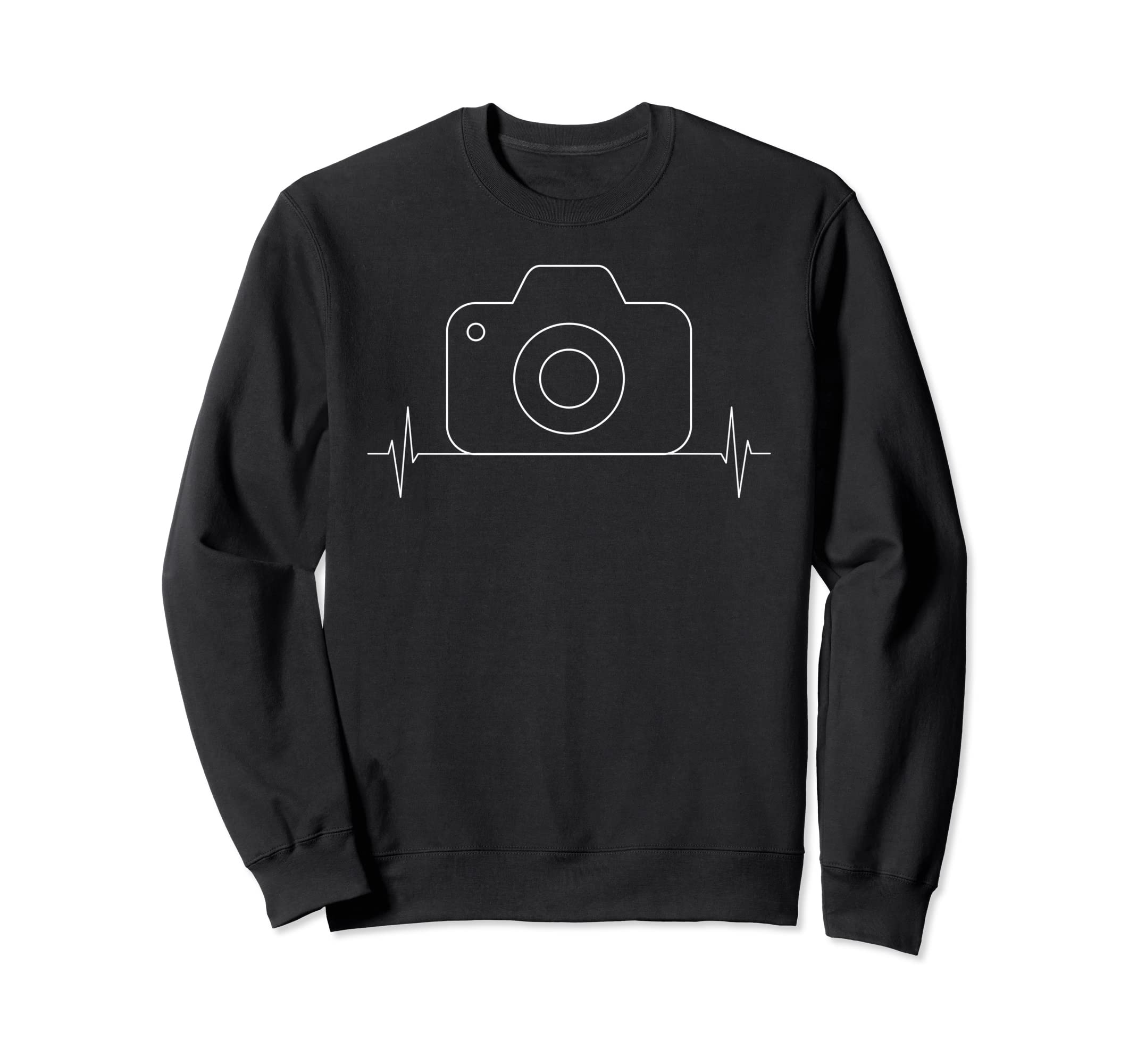Photographer Camera Heartbeat Sweatshirt - Minimalist Print Men Women - T-Shirt, Sweatshirt, Hoodie