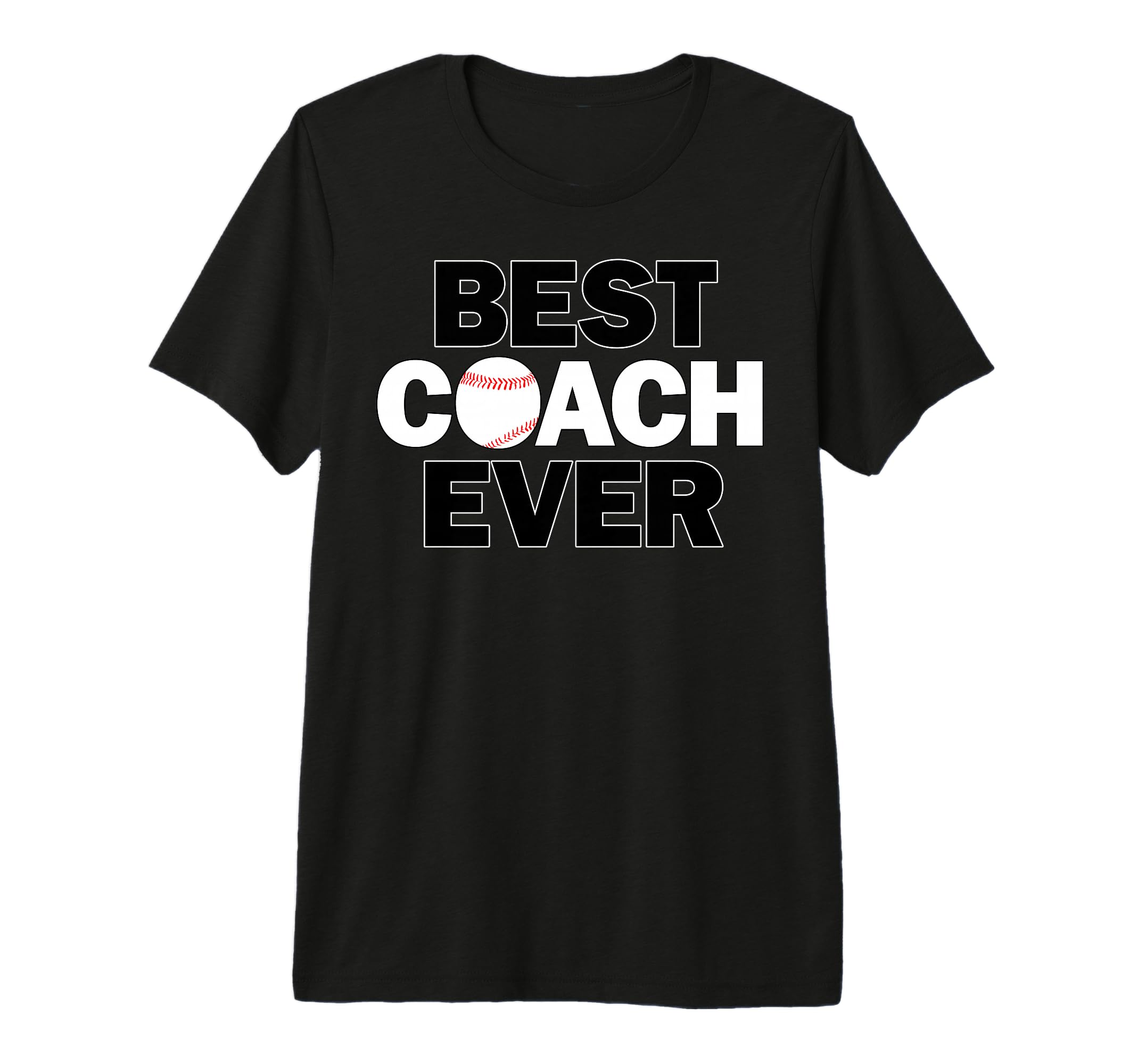 Baseball Coaches Best Coach Ever Tri T-Shirt - Graphic Print for Adults - T-Shirt, Sweatshirt, Hoodie