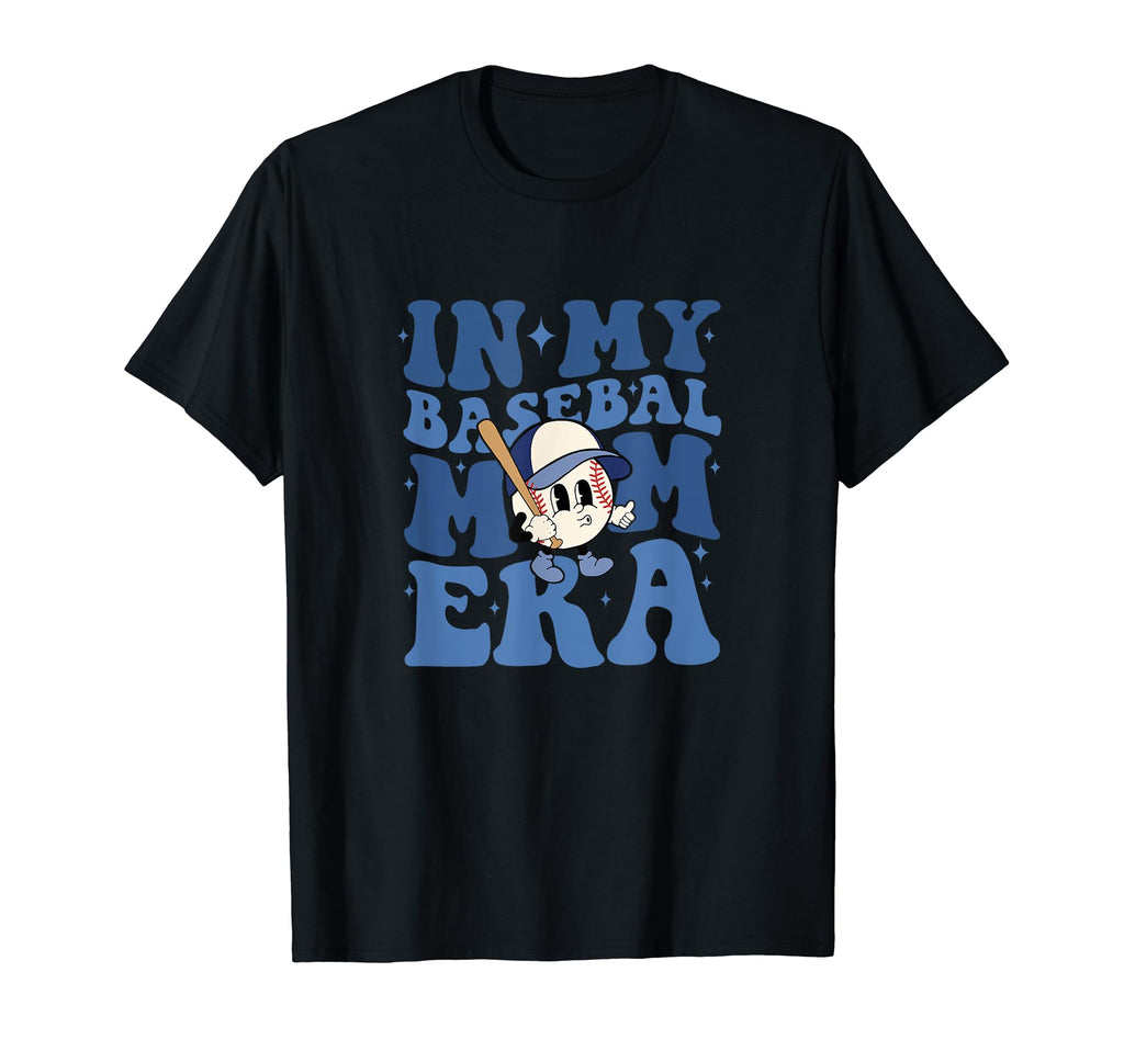 My Baseball Mom Era Groovy Baseball T-Shirt - Trendy Graphic for Adults - T-Shirt, Sweatshirt, Hoodie