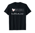 Baseball Nonnie Baseball Heart Family T-Shirt - Novelty Apparel Unisex - T-Shirt, Sweatshirt, Hoodie