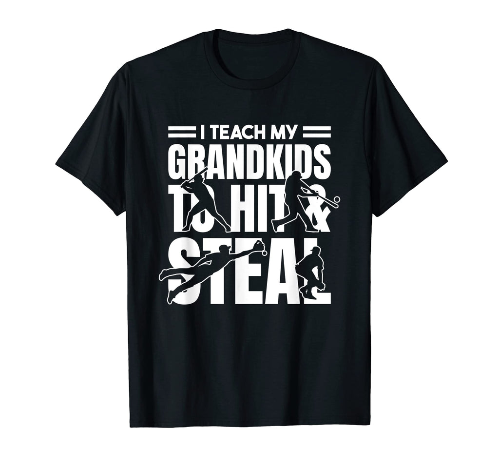Baseball Grandpa I Teach My Grandkids T-Shirt - Unique Graphic for Adults - T-Shirt, Sweatshirt, Hoodie
