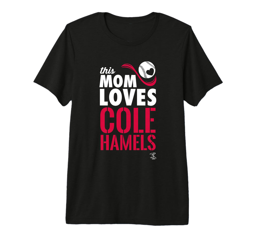Cole Hamels This Mom Loves Tri Blend T-Shirt - Aesthetic Graphic Men Women - T-Shirt, Sweatshirt, Hoodie