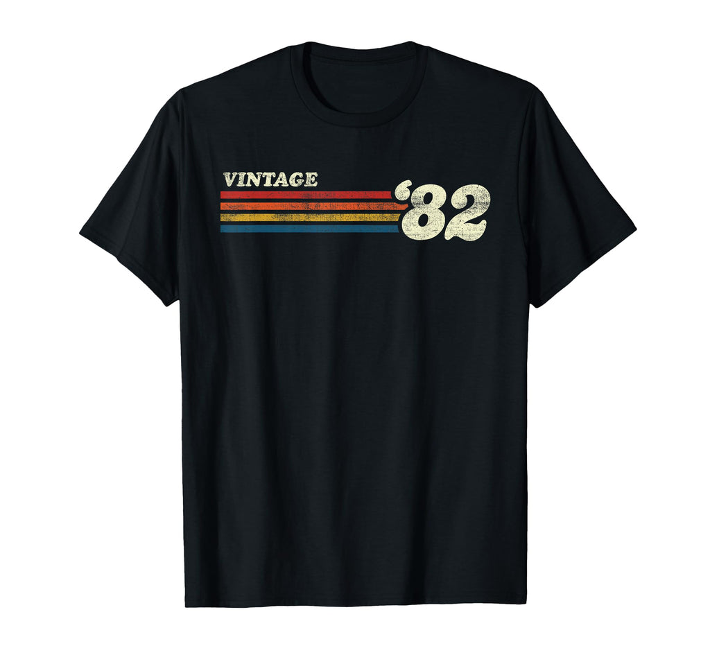 1982 Chest Stripe Birthday T-Shirt - Graphic Print for Adults - T-Shirt, Sweatshirt, Hoodie