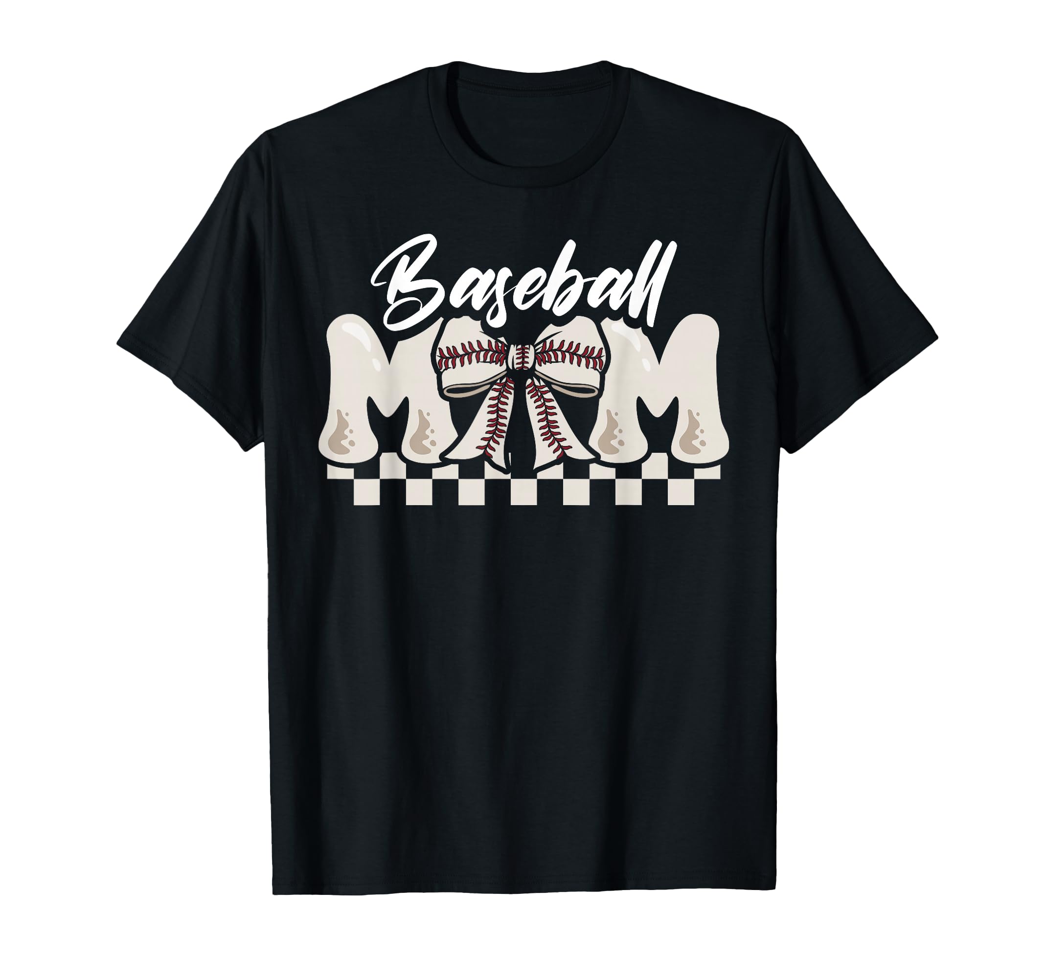 Baseball Mom Mothers Day Coquette Bow T-Shirt - Trendy Graphic for Adults - T-Shirt, Sweatshirt, Hoodie