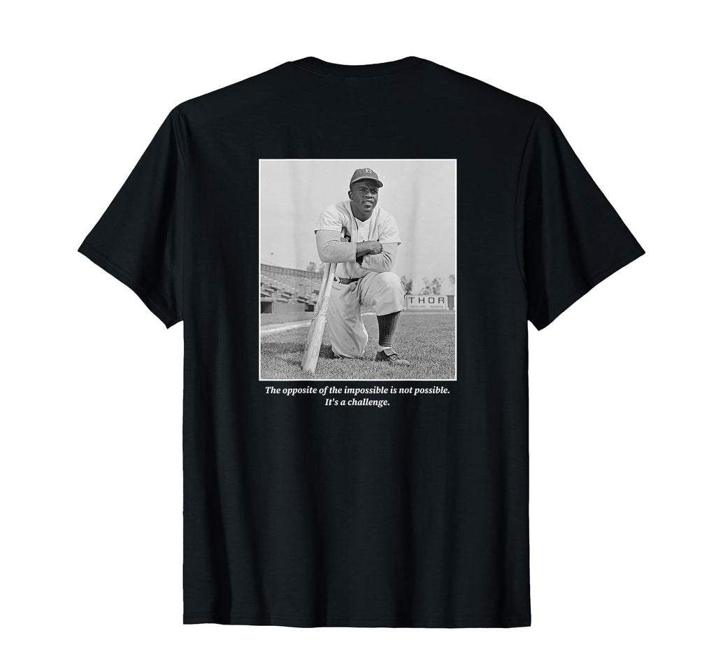 Jackie Robinson 005 Back Printed T-Shirt - Custom Art Print for Adults - T-Shirt, Sweatshirt, Hoodie