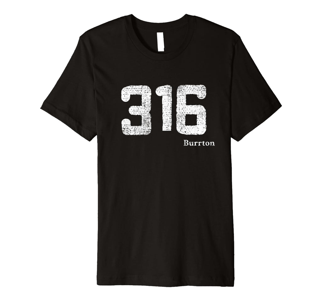 316 Area Code Distressed Burrton T-Shirt - Aesthetic Graphic Men Women - T-Shirt, Sweatshirt, Hoodie
