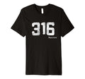 316 Area Code Distressed Burrton T-Shirt - Aesthetic Graphic Men Women - T-Shirt, Sweatshirt, Hoodie