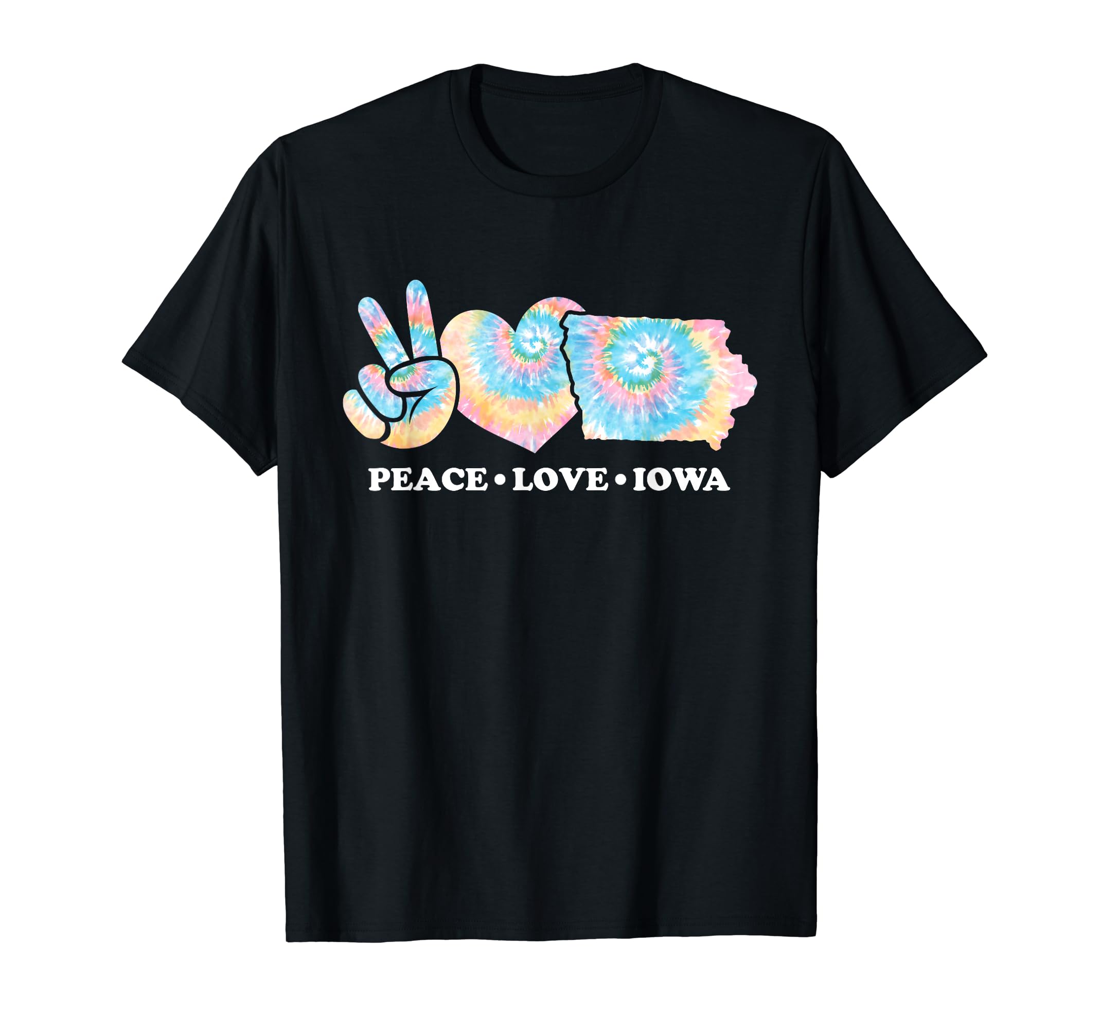 Tie Dye Iowa Hippie Gift Co Sweatshirt - Unique Graphic Men Women - T-Shirt, Sweatshirt, Hoodie
