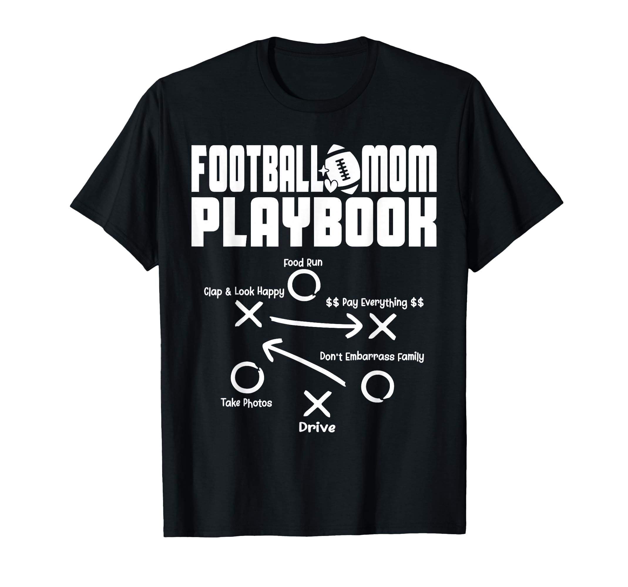 Football Mom Playbook Football Love Game T-Shirt - Graphic Print Men Women - T-Shirt, Sweatshirt, Hoodie