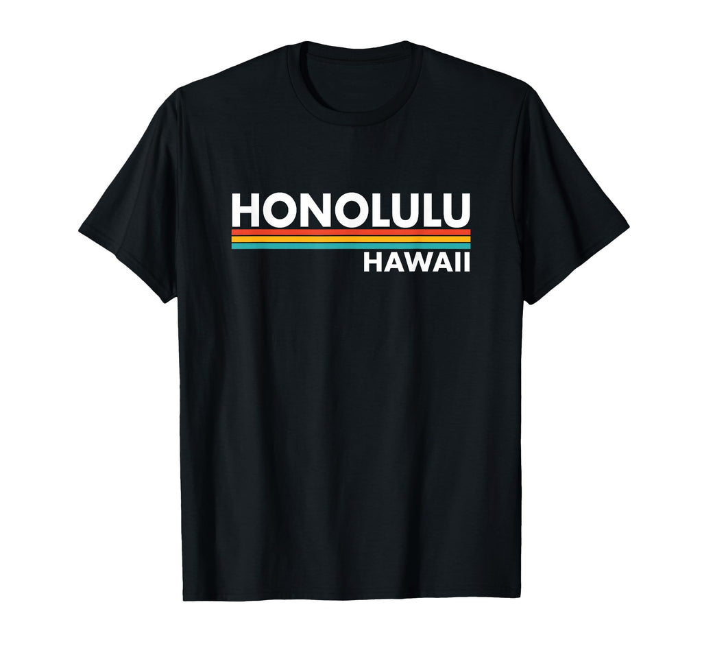 Honolulu Hawaii Stripes T-Shirt - Graphic Print for Adults - T-Shirt, Sweatshirt, Hoodie