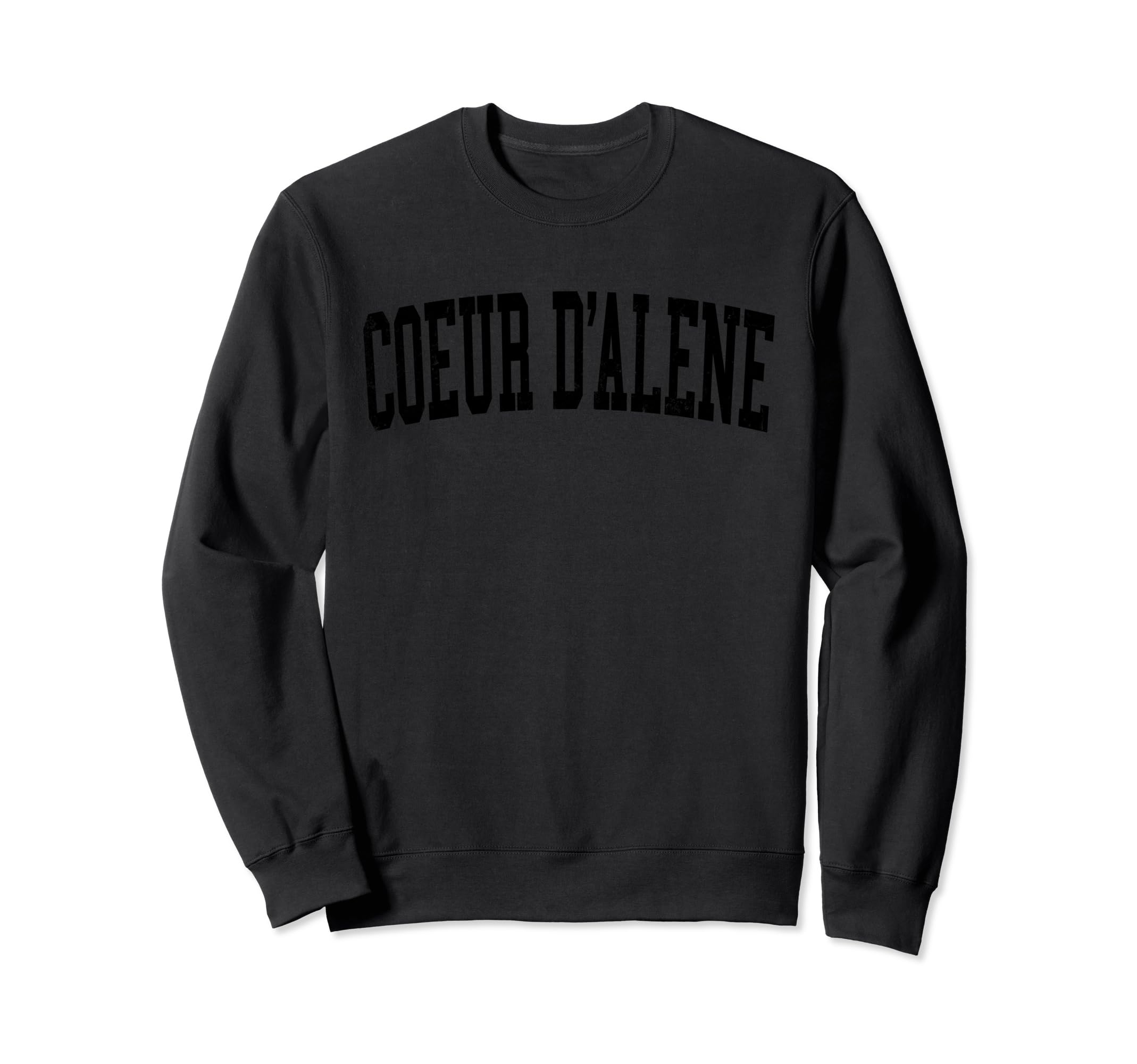 Coeur Dalene Id Distressed Black Sweatshirt - Custom Art Print Men Women - T-Shirt, Sweatshirt, Hoodie