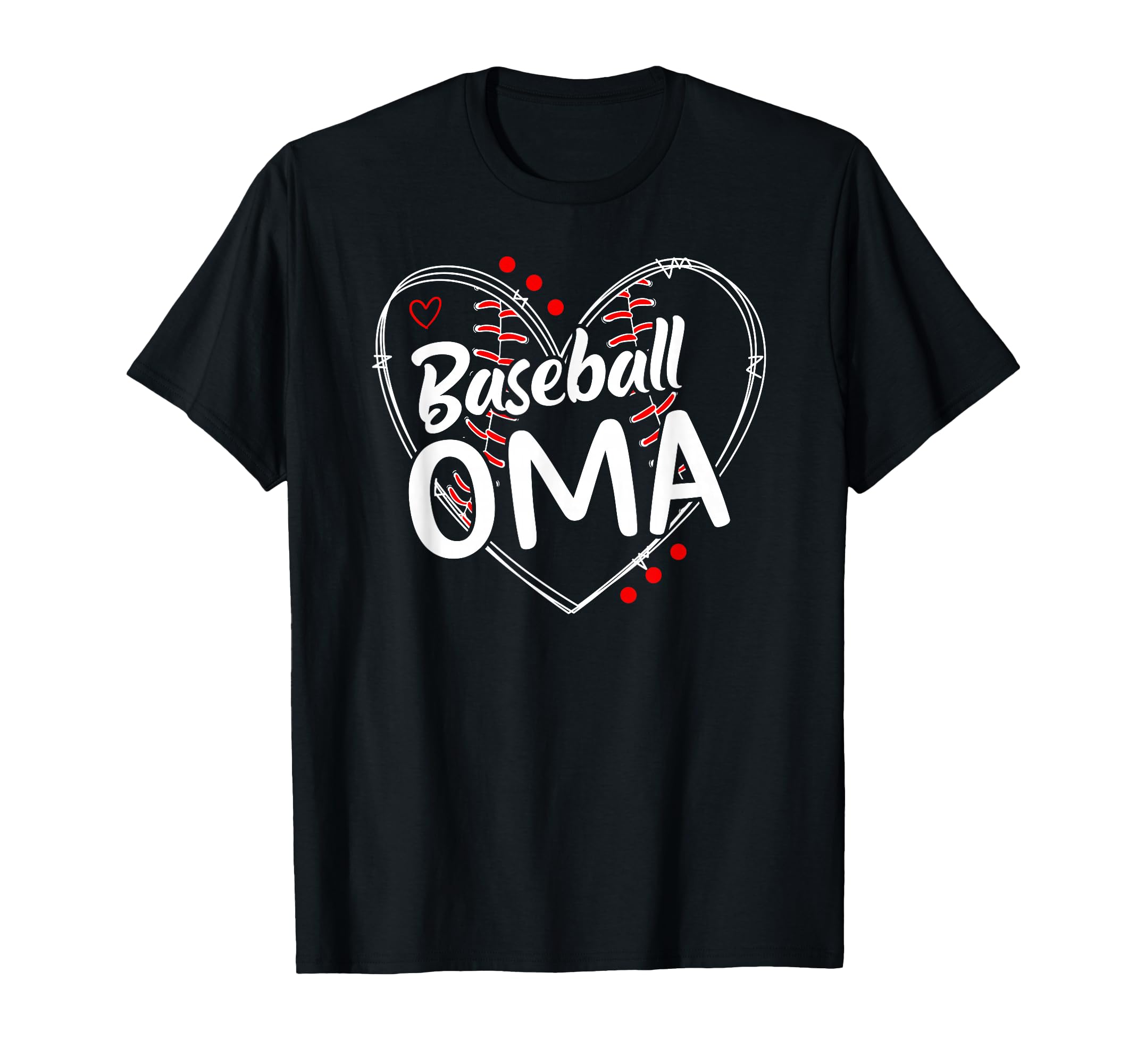 Baseball Oma Heart Oma Baseball T-Shirt - Minimalist Print for Adults - T-Shirt, Sweatshirt, Hoodie