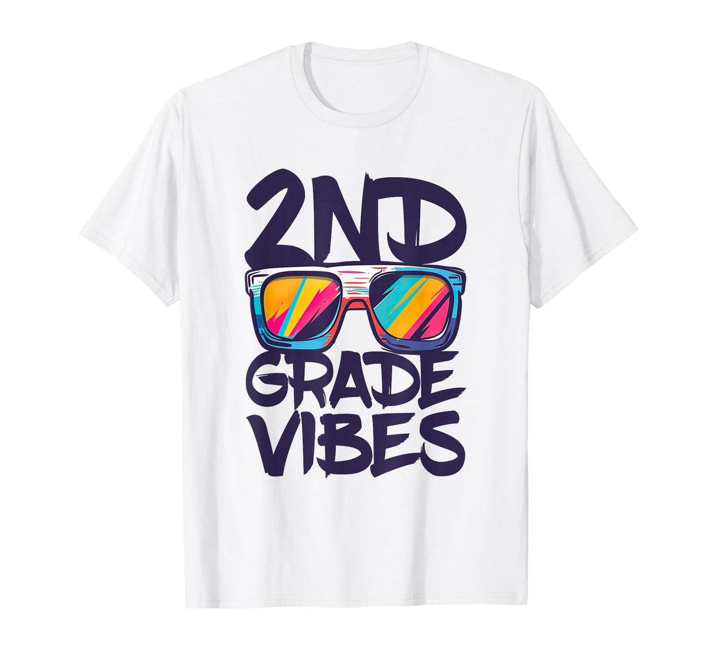 2Nd Grade Vibes Back To School Second T-Shirt - Novelty Apparel for Adults - T-Shirt, Sweatshirt, Hoodie