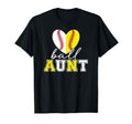Ball Aunt Heart Softball Baseball Aunt T-Shirt - Unique Graphic for Adults - T-Shirt, Sweatshirt, Hoodie