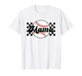 Checkered Baseball Mama Fun Baseball T-Shirt - Trendy Graphic Men Women - T-Shirt, Sweatshirt, Hoodie