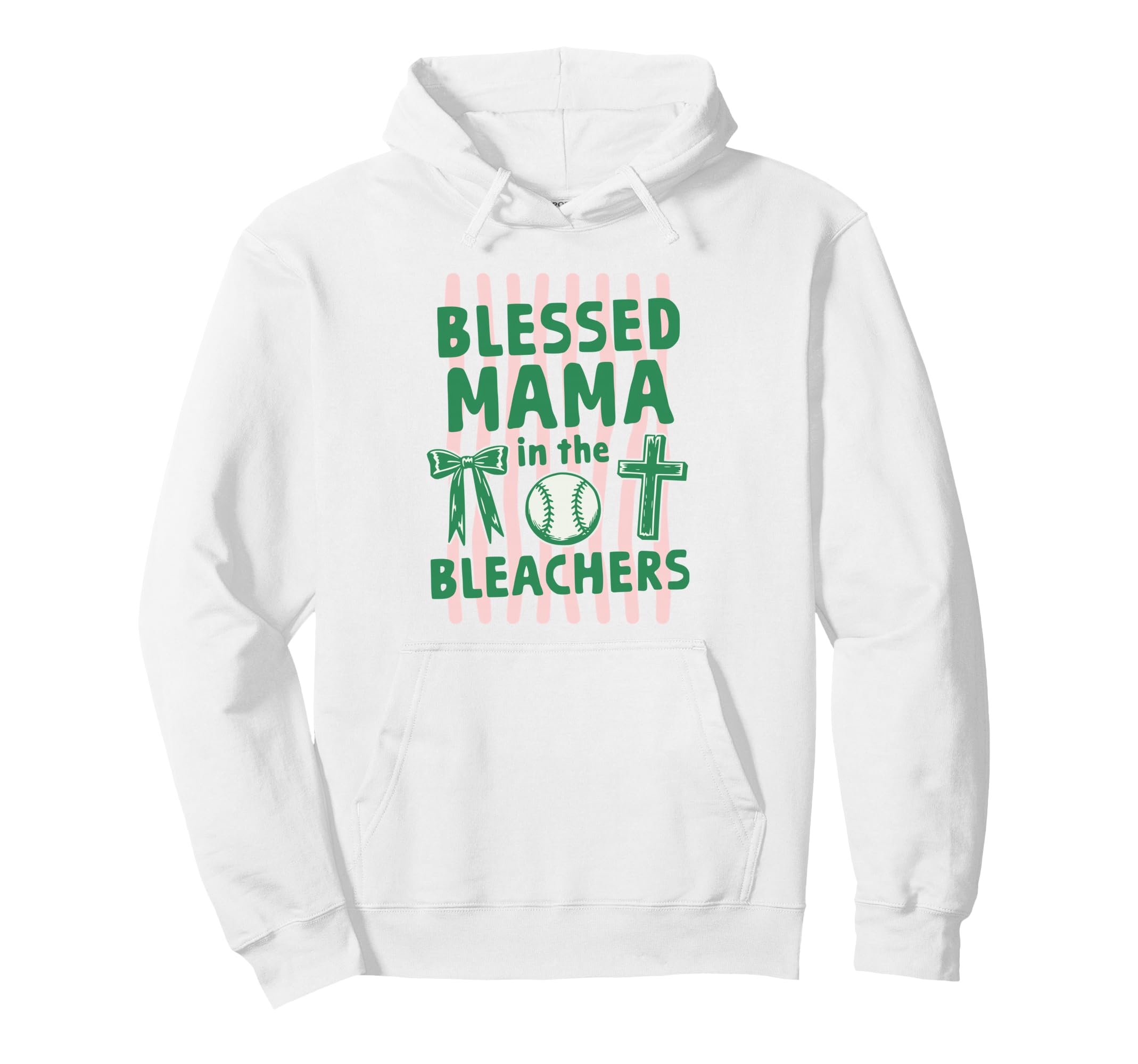 Christian Blessed Mama Bleachers Hoodie - Fun Novelty Design Men Women - T-Shirt, Sweatshirt, Hoodie