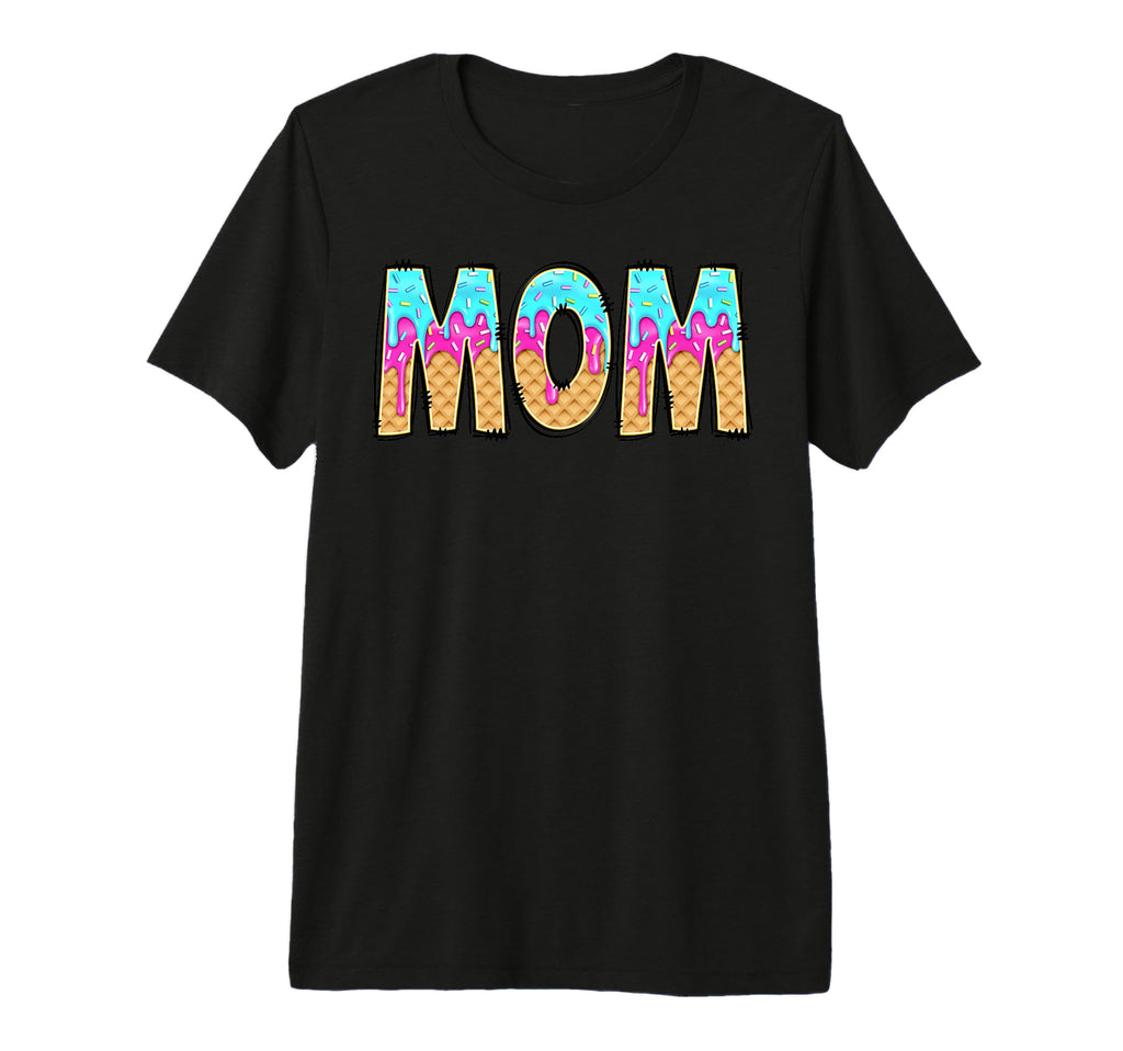 Mom Baseball Ice Cream Mama Baseball T-Shirt - Graphic Print for Adults - T-Shirt, Sweatshirt, Hoodie